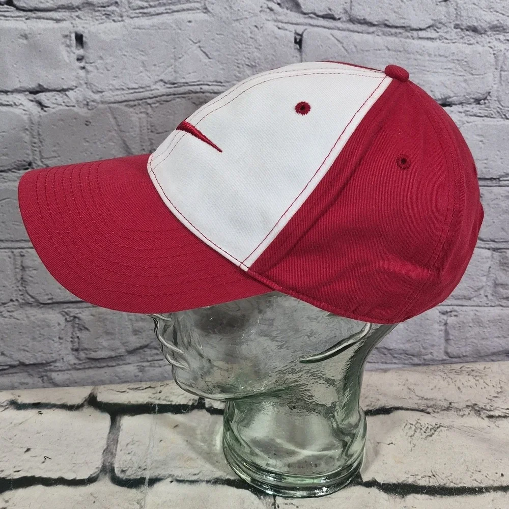 Nike Retro Baseball Cap Red White Swoosh Just Do It One Size Hat‎